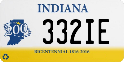 IN license plate 332IE