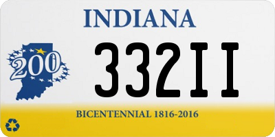 IN license plate 332II