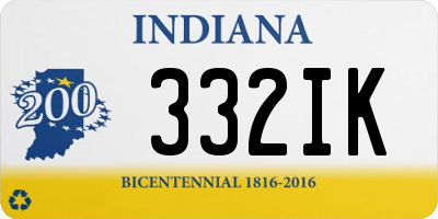 IN license plate 332IK