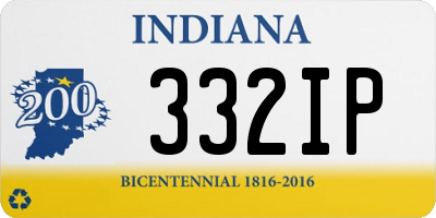 IN license plate 332IP