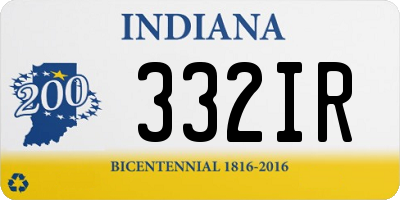 IN license plate 332IR