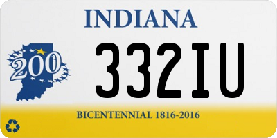 IN license plate 332IU
