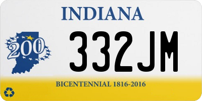 IN license plate 332JM