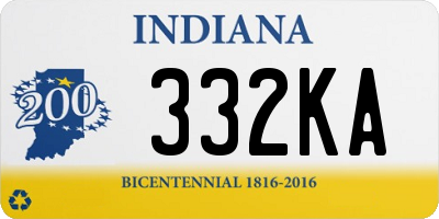 IN license plate 332KA