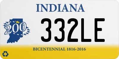 IN license plate 332LE