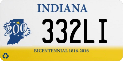 IN license plate 332LI