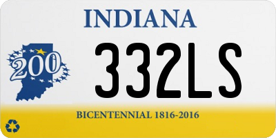 IN license plate 332LS