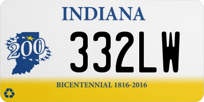 IN license plate 332LW