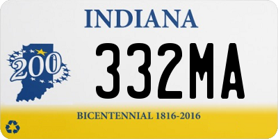 IN license plate 332MA