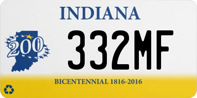 IN license plate 332MF