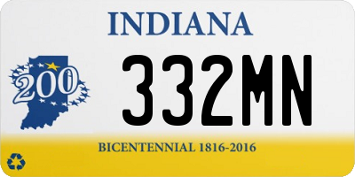 IN license plate 332MN