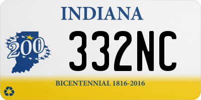 IN license plate 332NC