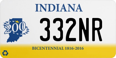 IN license plate 332NR