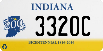 IN license plate 332OC