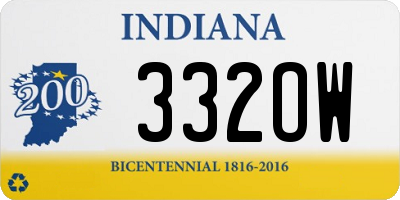 IN license plate 332OW