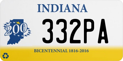 IN license plate 332PA