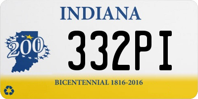 IN license plate 332PI