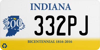 IN license plate 332PJ