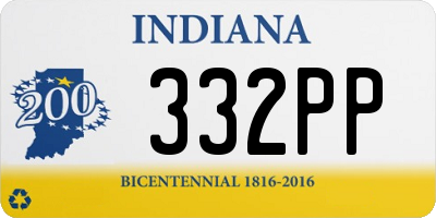 IN license plate 332PP