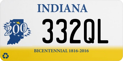 IN license plate 332QL