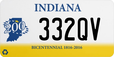 IN license plate 332QV