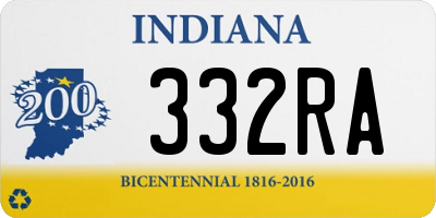 IN license plate 332RA