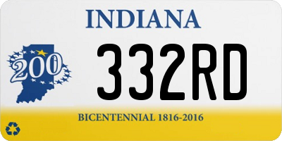 IN license plate 332RD