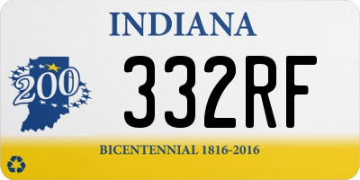 IN license plate 332RF