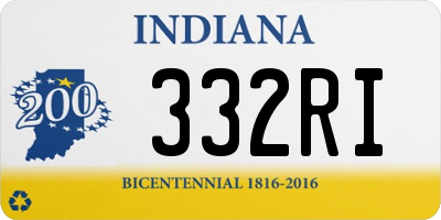 IN license plate 332RI