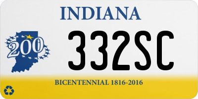 IN license plate 332SC