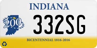 IN license plate 332SG