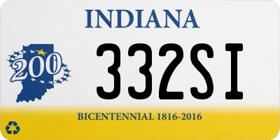 IN license plate 332SI