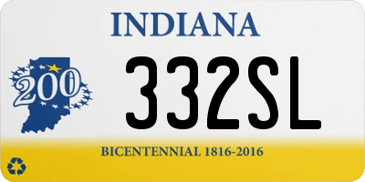 IN license plate 332SL