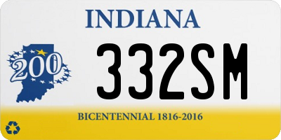 IN license plate 332SM