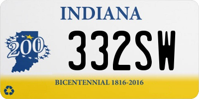 IN license plate 332SW