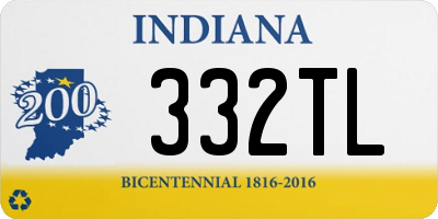 IN license plate 332TL