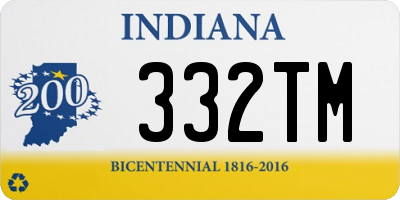 IN license plate 332TM