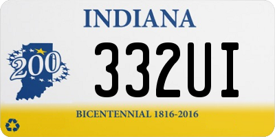 IN license plate 332UI