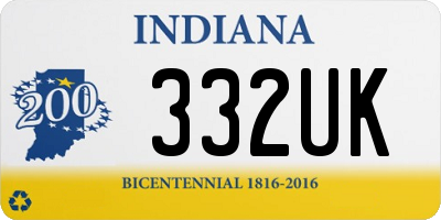 IN license plate 332UK