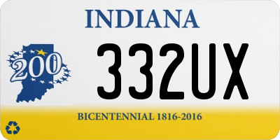 IN license plate 332UX