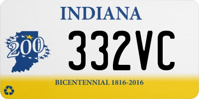 IN license plate 332VC