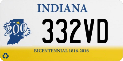 IN license plate 332VD