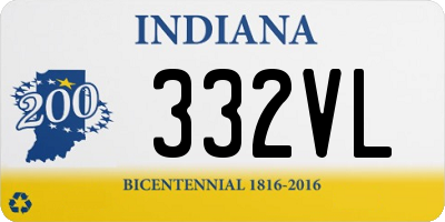 IN license plate 332VL