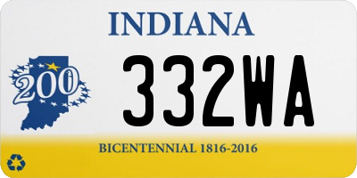 IN license plate 332WA