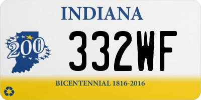 IN license plate 332WF