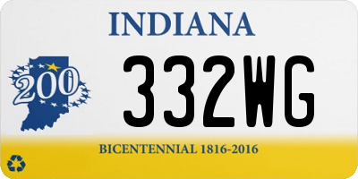 IN license plate 332WG