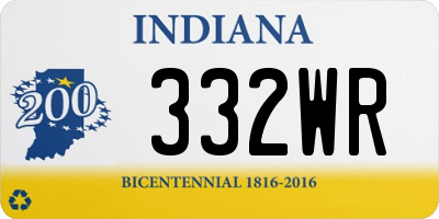 IN license plate 332WR