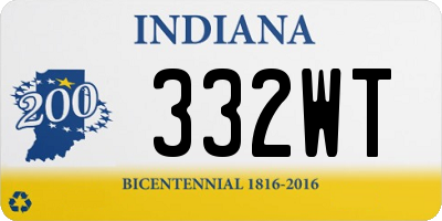 IN license plate 332WT