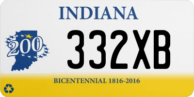 IN license plate 332XB