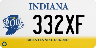 IN license plate 332XF